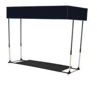 Table de chariot pliable à quatre roues en acier au carbone de haute qualité, réglable, compacte, pour stand ou chariot de courses, OEM
