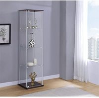 Étagère Vitrine En Verre Cabinet avec Chrome Support Poutres Armoire Magasin Affichage Vitrine Offre Spéciale sur Le Marché AMÉRICAIN