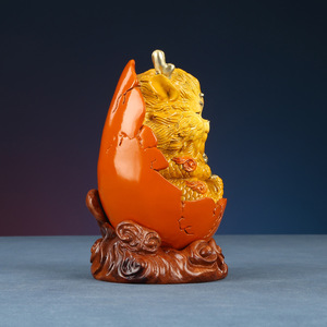 Qilin Cub <b>Egg</b> Pet Copper Feng Shui Ornament Home Office Desk Birthday Gift - Product Image 2