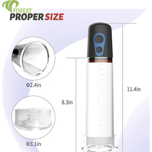 مضخة تكبير القضيب الأوتوماتيكية بشعار مخصص، قابلة لإعادة الشحن عبر USB، مقاومة للماء 100%، مصنوعة من السيليكون والبلاستيك ABS، لعبة جنسية للبالغين - Product Image 3
