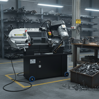 1100w Cnc Métal Acier Inoxydable Coupe Aluminium Machines De Découpe Mini Scie À Ruban Machine Portable Métal Scie À Ruban