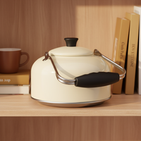 Bouilloire sifflante en acier inoxydable de 3 L, vente en gros d'usine, couleur personnalisée, théière à eau chaude pour tous les types de cuisinières, poignée pliable