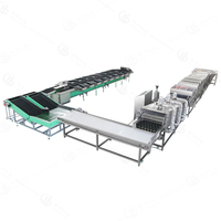 5 T/h SUS304 Avocado Citroen Aardappel Fruit Wassen Waxen Drogen Gewicht Sorteren Machine Lijn