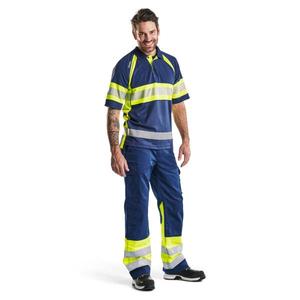 BLAKLADER - 3338105189334XL Polo UV de alta visibilidad Nivel 1 Azul marino/Amarillo-EAN 7330509520048 ROPA DE TRABAJO DE LA HI-VIS - Product Image 3