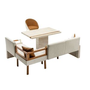 Juego de Sofás para Exteriores Rosse Modern Laris Turkey, Acero Inoxidable, Acolchado, para 6 Personas, Muebles de Patio, Estilo Rústico - Product Image 5