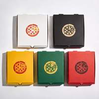 Boîte d'emballage pour pizza en gros, personnalisée, imprimée, boîte à pizza en carton ondulé à emporter