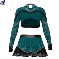 Uniforme de Animadoras Directo de Fábrica, Logotipo Personalizado, Nombre y Número, Sublimación, Spandex Transpirable para Equipos, Precio al por Mayor