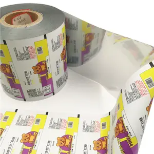 Rollo de película de plástico laminado PE Embalaje Mylar Color Impreso Bolsita Rollo de película Rollo de plástico Impreso Stock