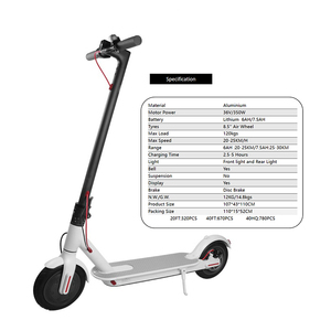 โซลูชั่นครบวงจร สกู๊ตเตอร์ไฟฟ้า Elektro Kick E Scooter ล้อลม 8.5 นิ้ว แบตเตอรี่ลิเธียม รับน้ำหนักได้ 120 กก. โครงอะลูมิเนียม 350w Roller K10 36v 350w สกู๊ตเตอร์ไฟฟ้า E El - Product Image 2