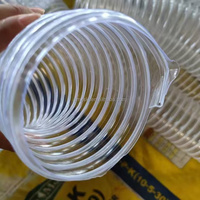 Tuyau flexible en spirale transparent renforcé en PVC haute pression, résistant à l'écrasement, certifié ISO, non toxique, anti-UV pour HVAC et fumées