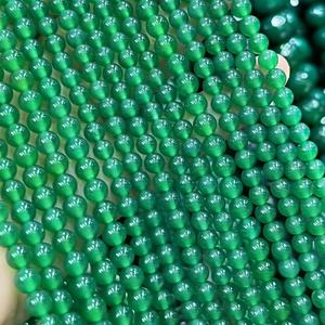 4mm 6mm 8mm 10mm 12mm 14MM 16mm ágata <span class=keywords><strong>verde</strong></span> <span class=keywords><strong>Calcedonia</strong></span> cuentas redondas lisas piedras preciosas ágata cuentas sueltas fabricación de joyas - Product Image 4