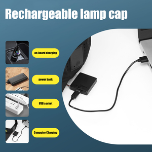 Cappello da Campeggio con Illuminazione ad Alta Potenza per Escursionismo, Cappello Sportivo Regolabile Ricaricabile con Luce Frontale per Attività Notturne all'Aperto - Product Image 4