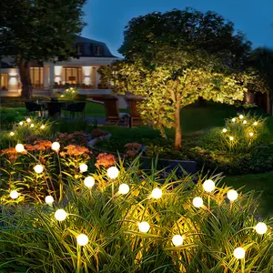 Led Light Waterproof Fireworm Decoration Firefly Light Garden Light IP65 Rgb Hot Selling Solar Outdoor 6 8 10 30 Stainless Steel