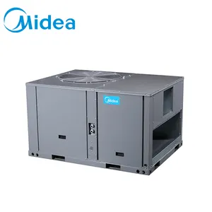 Midea ยี่ห้อใหม่ความจุกว้าง 7.5 ตัน 89000kbtu ปั๊มความร้อน R410A สารทําความเย็นเครื่องปรับอากาศแพคเกจบนชั้นดาดฟ้าสําหรับโรงแรม