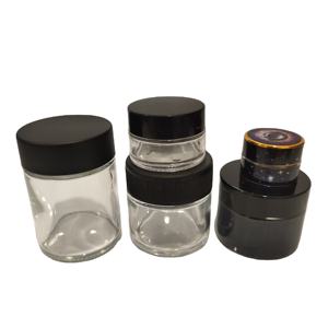 5ml 10ml 60ml petits pots de 3.5g en verre crème transparent avec couvercles à l'épreuve des enfants-autocollants personnalisés emballage de bonbons comestibles - Product Image 1