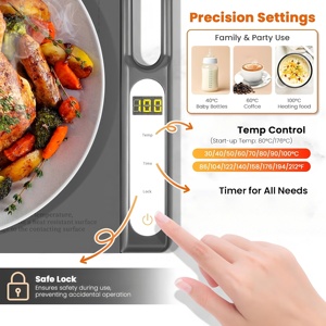 New Trending Factory Supply Warming <strong>Tray</strong> Panel Heater 30-120℃ Temp Control Easy to Clean up Silicone Kitchen Gadget - Product Image 2