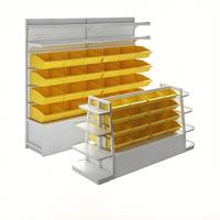 Gondoles en acier à structure oblique, étagères de présentation double face pour fruits secs, présentoirs de vente au détail pour cacahuètes Guazi, équipements de magasin