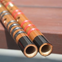 Flûte en bambou faite à la main Instrument à deux sections détachable chinois populaire en conception de trou ouvert C/D/E/F/G