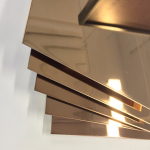 Prix bas Épaisseur de haute qualité 0.1-3mm Plaque de tôle en acier inoxydable miroir plaqué or pour la décoration architecturale - Product Image 1