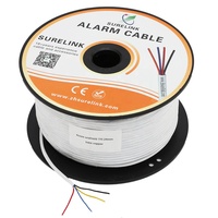 Cable de alarma de seguridad de señal multinúcleo de 4 núcleos de 100m 22AWG 24AWG BC TC CCA del fabricante PVC en espiral sin blindaje 22AWG PVC