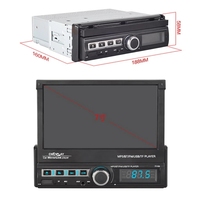 Autoradio 1 Din avec écran tactile rétractable de 7 pouces, Bluetooth, FM, AUX, DVR, stéréo, autoradio 7110S