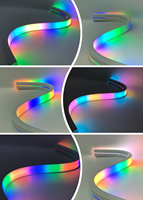 Bande lumineuse LED néon RGB DMX IP67 50*30mm 24V étanche pour façade de bâtiment, pixel adressable, lumière de scène colorée RGB DMX LED