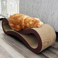 Griffoir pour chat moderne de luxe en carton ondulé, design minimaliste, extra large, résistant à l'usure, non-déchirable