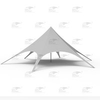 Carpa con dosel de estrellas para fiesta, marquesina para exteriores, 16M