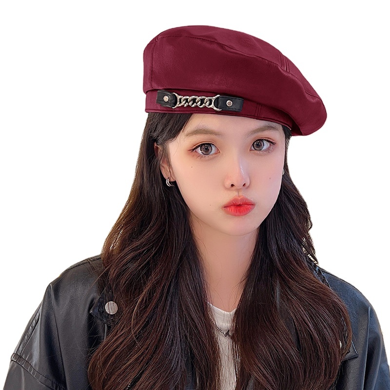 PU Leather Dress Beret Hat for Women - Fashion & Style display picture 2