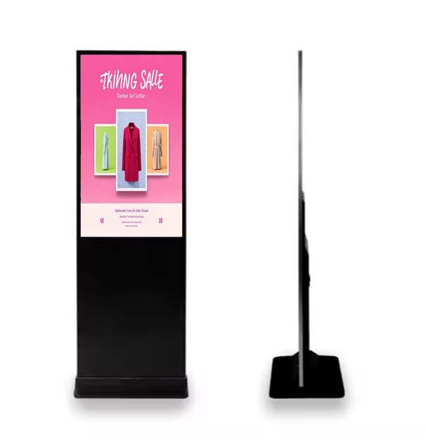 Floor Stand Digital Signage Wifi 4K Lcd Indoor Advertising Screen Vertical Ad Free Standing Digital Poster Advertising Screen