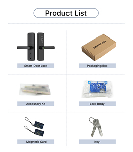 Gran Oferta de Descuento en Cerraduras Inteligentes Negras, la Mejor Cerradura Inteligente con Huella Dactilar para Puerta con Carga USB para Puertas de Aluminio y Acero - Product Image 5