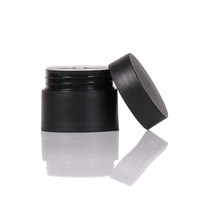 Vente en gros en stock, faible MOQ, pots à crème vides en plastique PP à double paroi de 5g à 30g, pots à crème noirs mats avec étiquette personnalisée en promotion