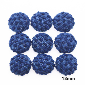 Nhà máy cung cấp vải tweed bao phủ nút tròn nhà vườn thủ công Cabochon scrapbooking Phụ kiện tự làm - Product Image 2