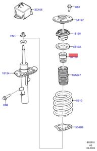 Phụ tùng ô tô treo phía trước giảm xóc cao su đệm 5306335 8g91-3k100-daa 8g913k100daa 7g913k100aaa cho Ford Mondeo cạnh - Product Image 2