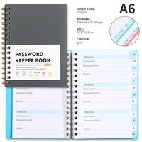 Cahier de notes A6 à reliure à spirale personnalisé 56 feuilles couverture en PVC avec logo rigide style bureau d'affaires PP matériau bloc-notes en bobine