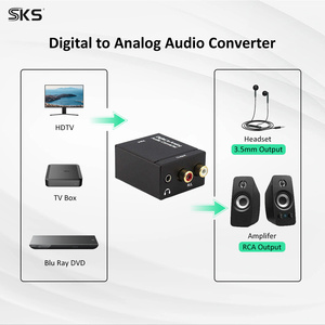 Convertisseur <span class=keywords><strong>audio</strong></span> numérique-<span class=keywords><strong>analogique</strong></span> 96 kHz, <span class=keywords><strong>adaptateur</strong></span> DAC optique coaxial vers RCA 3,5 mm pour TV, PS4, Xbox, haut-parleur - Product Image 4