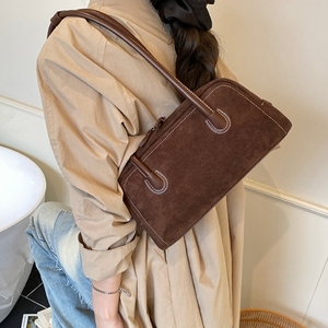 Autumn-Winter Custom Logo Light-Weight Durable Large Capacity <b>Tote</b> <b>Bag</b> Suede PU Women's Shoulder <b>Bag</b> - Product Image 6