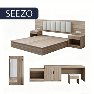Juego de Muebles Modernos para Dormitorio de Hotel al por Mayor, Cama Individual King Size Tapizada, Muebles Personalizados para Habitación de Huéspedes de Hotel, Juego de Madera - Product Image 1