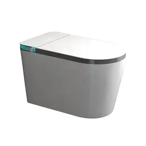 热卖高品质自动浴室欧洲一体式地板安装卫生洁具智能马桶