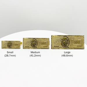 Bague double plaquée or 14 carats avec motif billet de 100 dollars Benjamin – Bague unique pour enfants, hommes et femmes - Product Image 4