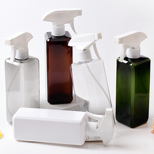 Bouteille pulvérisateur carrée en plastique de 500 ml, vide, rechargeable, en PET, avec pulvérisateur à gâchette, pour le nettoyage, le jardinage, l'emballage cosmétique - Product Image 3