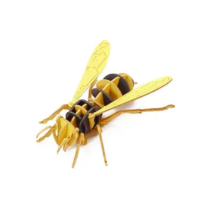 拼图蜜蜂3d纸昆虫模型