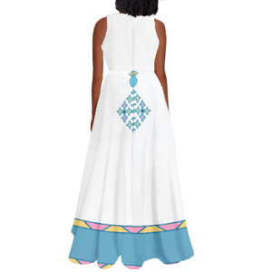 Abito etiope tradizionale estivo Vintage abito da festa <span class=keywords><strong>Casual</strong></span> da sera elegante senza maniche Maxi <span class=keywords><strong>abbigliamento</strong></span> etiopico - Product Image 6