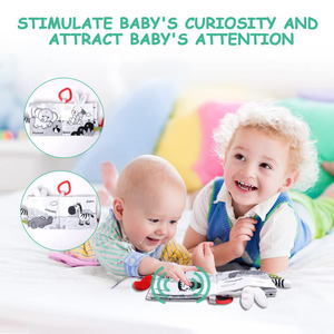 Jouets Sensoriels Noir et Blanc Sentiers Non Toxique Bébé Livres 1-6 Mois Entraînement Visuel Lavable 3D Bébé Tissu Livres pour Nourrissons - Product Image 2