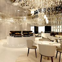 Lustre en verre exclusif ANNO pour plafond de restaurant de luxe