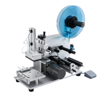 Machine d'étiquetage pneumatique semi-automatique pour bouteilles, sacs plastiques, sachets souples, boîtes, couvercles de bocaux, boîtes, cartes et sacs plats