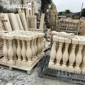 Foshan Grc Balustrade Fabrikant Professioneel Artistiek Ontwerp Gegoten Stenen Speleologie Balustrades Kolom Post