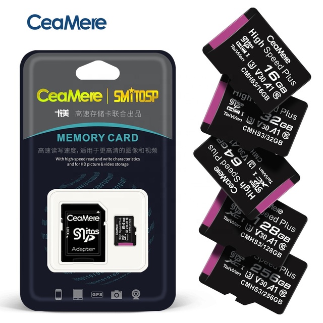 100% Original Ceamere Micro Memoria SD Cards 256GB V30 Memory Carte 128GB 64GB 32GB 16GB Flash Memory Tarjetas Micro TF SD Card