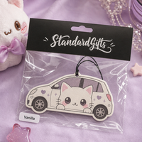 Désodorisant de voiture en papier découpé sur mesure, forme personnalisée, imprimé OEM, carte parfumée suspendue, vente en gros, cadeau parfumé personnalisé