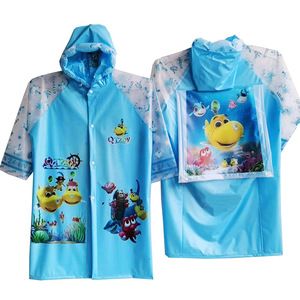 Impermeable para niños con estampado de dibujos animados, mochila con asiento, ropa impermeable para estudiantes, para salidas en días lluviosos, talla L a 4XL - Product Image 2
